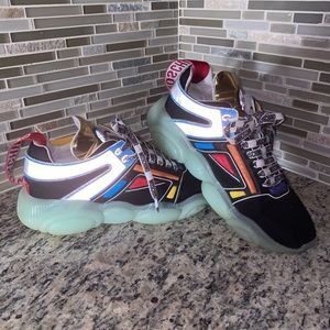 Moschino Men’s Sneaker Size 45 Black Multicolored